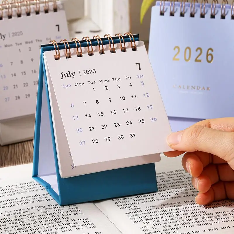 2026 Calendario semplice Piccolo calendario da tavolo Calendario a spirale creativo Planner Decorazione del desktop Cancelleria per ufficio 2026 Ornamento per la casa - immagine 4