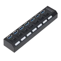 BGGQGG USB 3.0 Hub USB Hub 3.0 Multi USB Splitter 3 Hab Use Power Adapter 7 Port Multiple Expander  USB3 Hub with Switch for PC - Image 6