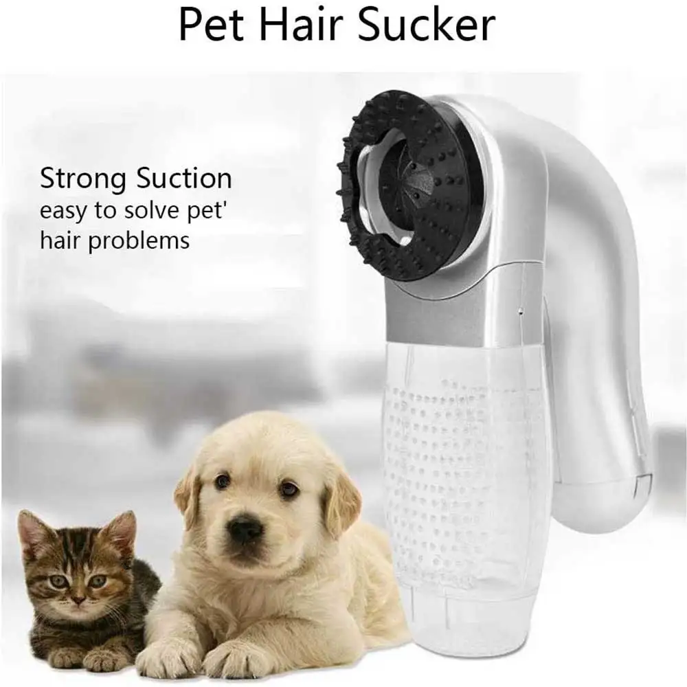 Electric Pet Hair Sucker with Soft Rubber Portable Massage Dog Cat