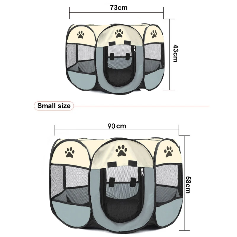 Cat Cage Cat Cage Dog Cage Portable Foldable Pet Octagonal Maternity Kennel Simple Operation Fence Outdoor Camping Pet Tent