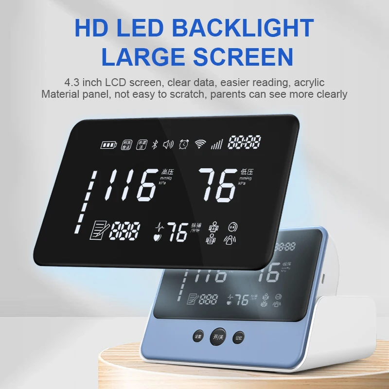 Arm Blood Pressure Monitor, Unique two ways to measure at the same time design, more accurate Sphygmomanometer for Home Use.
