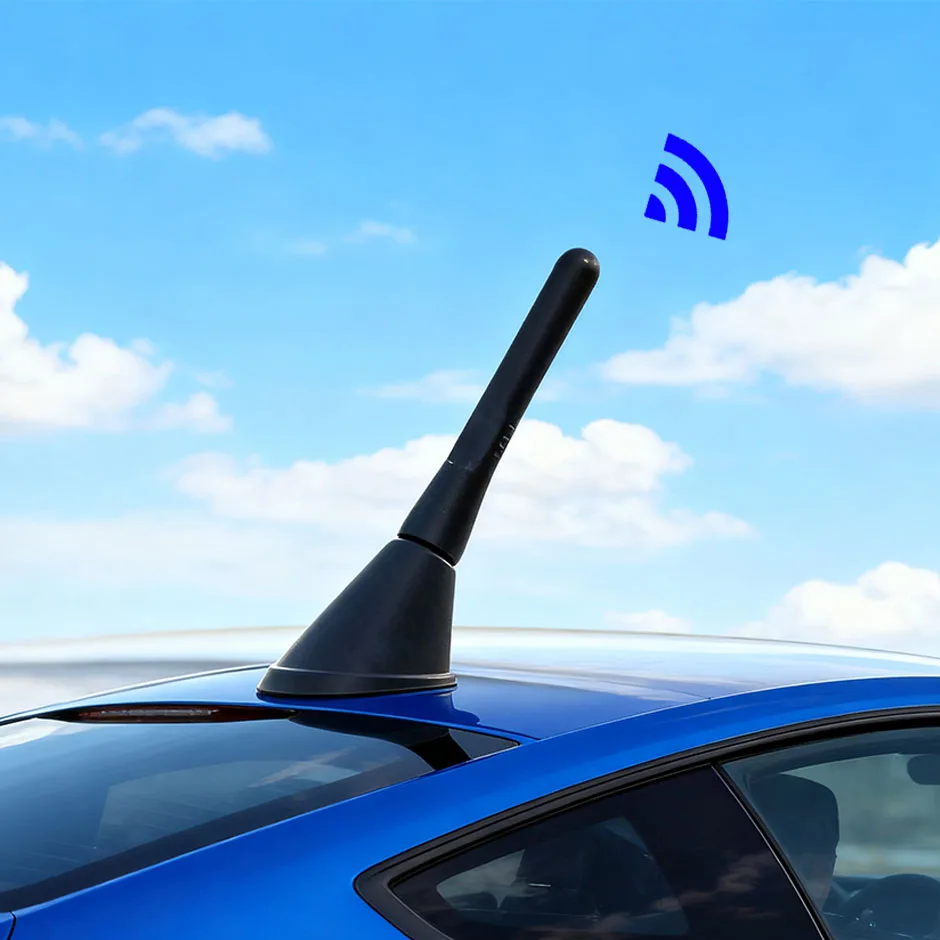 QXNY Strong Radio Roof Mount FM AM DAB 6.5cm Length Auto Universal with Screws Car Antenna Mini Short Vehicle Accessories