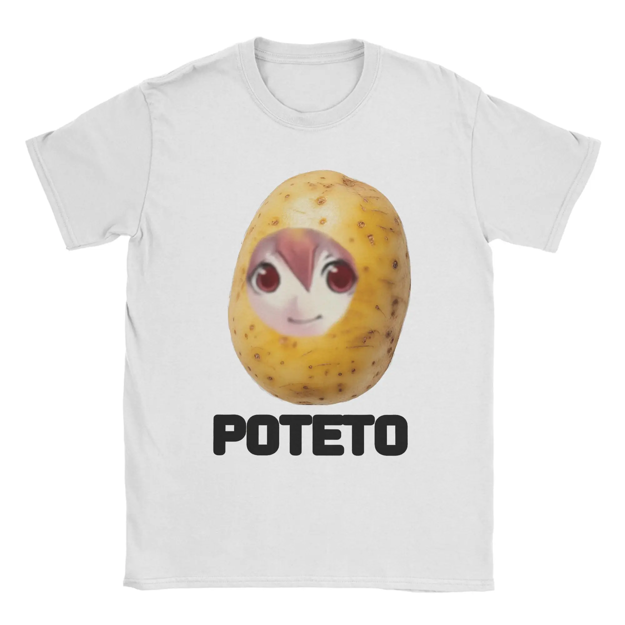 Männer T-Shirt Poteto Kreative Kasane Teto Ausdruck Vintage Baumwolle Tees Kurzarm Lustige Kartoffel T Shirts Kleidung Neue Ankunft