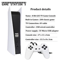 Game Station 5 Video Game Console With 200 Classic Game 8 Bit TV Consola Retro Handheld Kids USB Wired Gaming Player AV Output 3