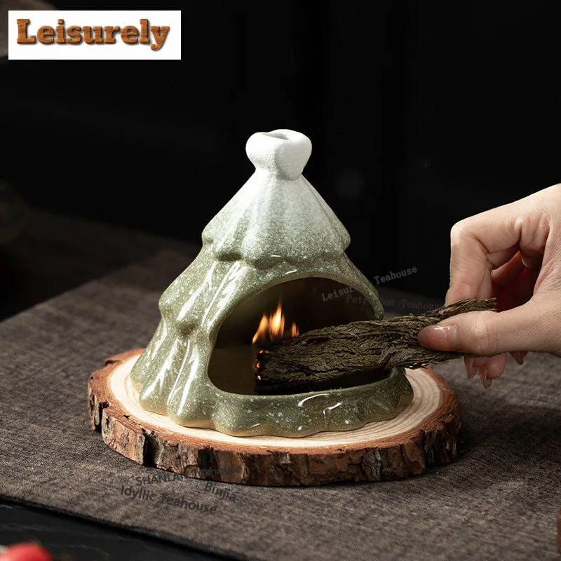 Christmas Tree Incense Holder Creative Diffuser Incense Burners Aromatherapy Censer Chinese Tea Set Accessories Ornaments Craft
