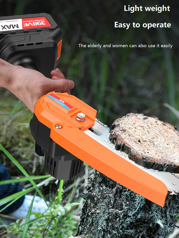 

Household Small Handheld Lithium Battery Electric Chainsaw Charging Mode Outdoor Electric Logging for Trees and Firewood