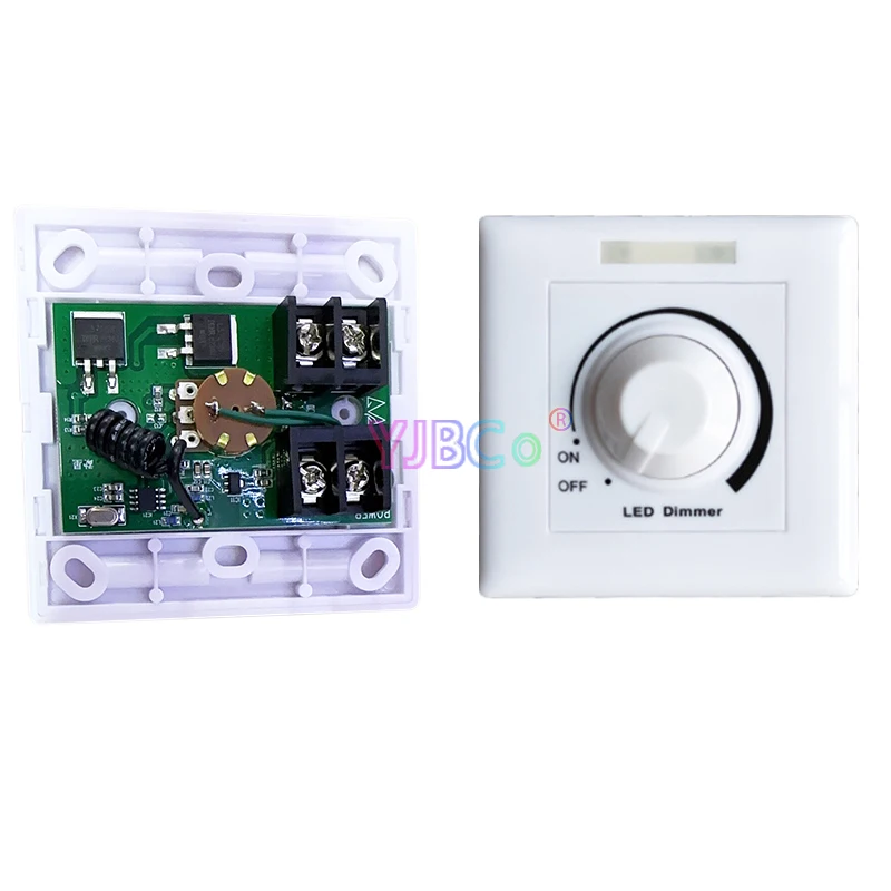 Description Picture 6 of itemSingle color led strip dimmer 12V 24V 20A PWM digital stepless Knob dimming monochrome COB light tape dimmer neon lights switch