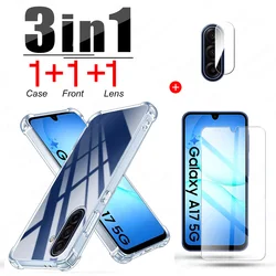 Triple Protection Set: Shatterproof Glass, Lens Shields & Drop - Resistant Case - High Definition (1glass 1lens 1case)