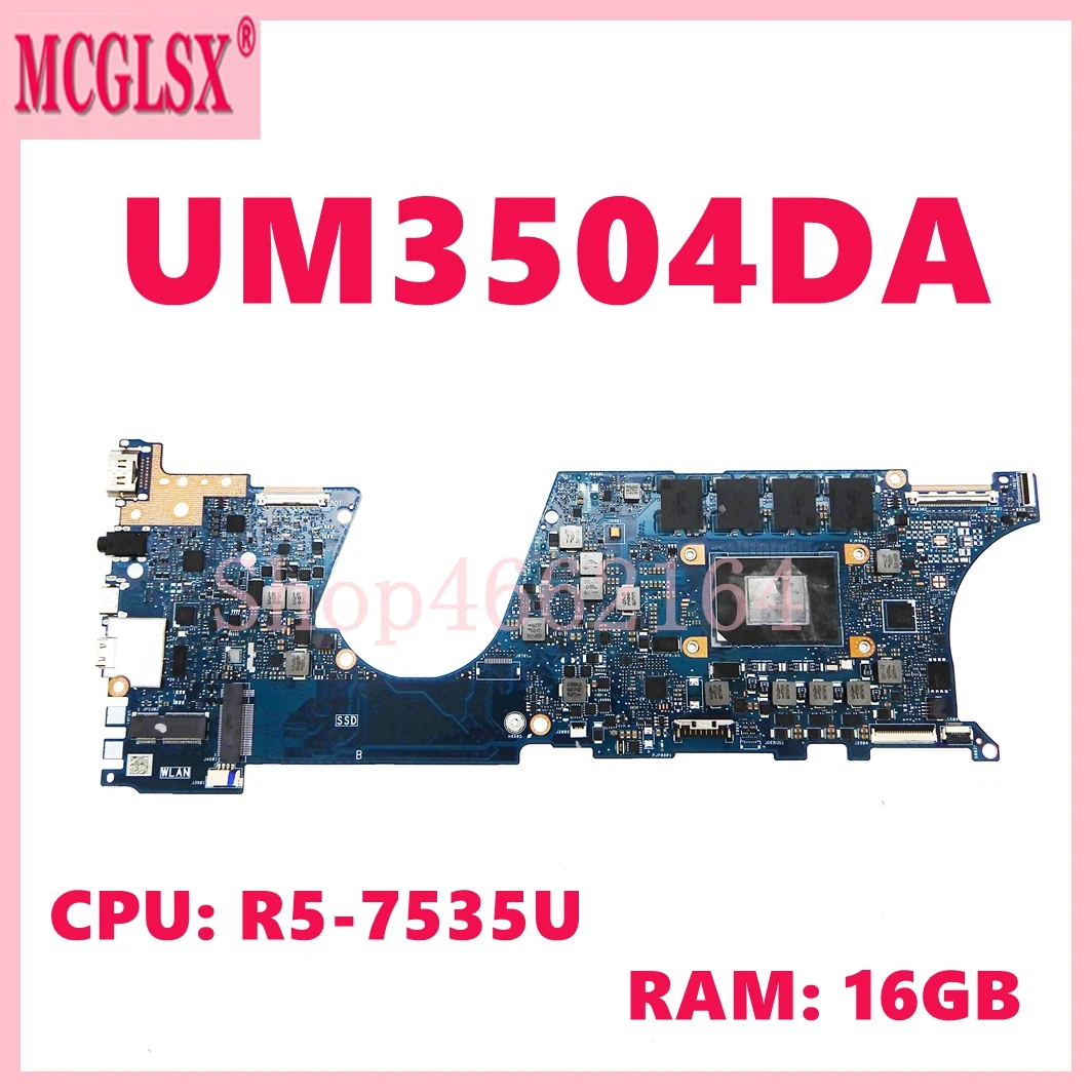Carte Mère ASUS Zenbook 15 UM3504DA Pour Pièces / Réparation - Ouverte