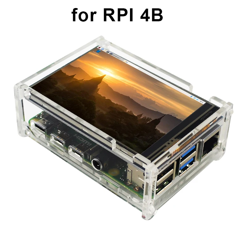 Polegada Raspberry pi Display Tft Tela Sensível ao Toque 480*320 Lcd Acrílico Case Caixa de Gabinete para Raspberry pi Modelo b 3b Plus 3.5 - Imagem 5