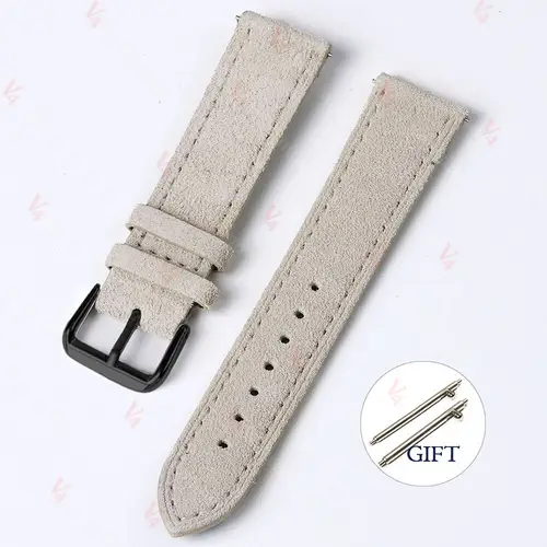 18mm 19mm 20mm 22mm Vintage Suede Cowhide Watch Strap Handmade Watch Band Gray Brown Green Quick Release Bracelet for Men Women - Image 22