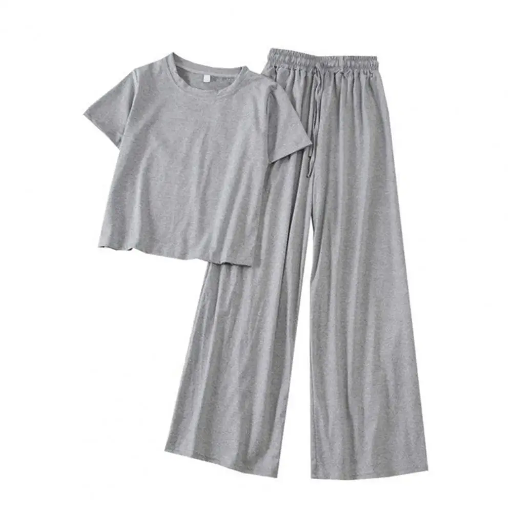 

Lady Outfit Suit Two Pieces Set Women T-shirt Trousers Set Short Women Homewear