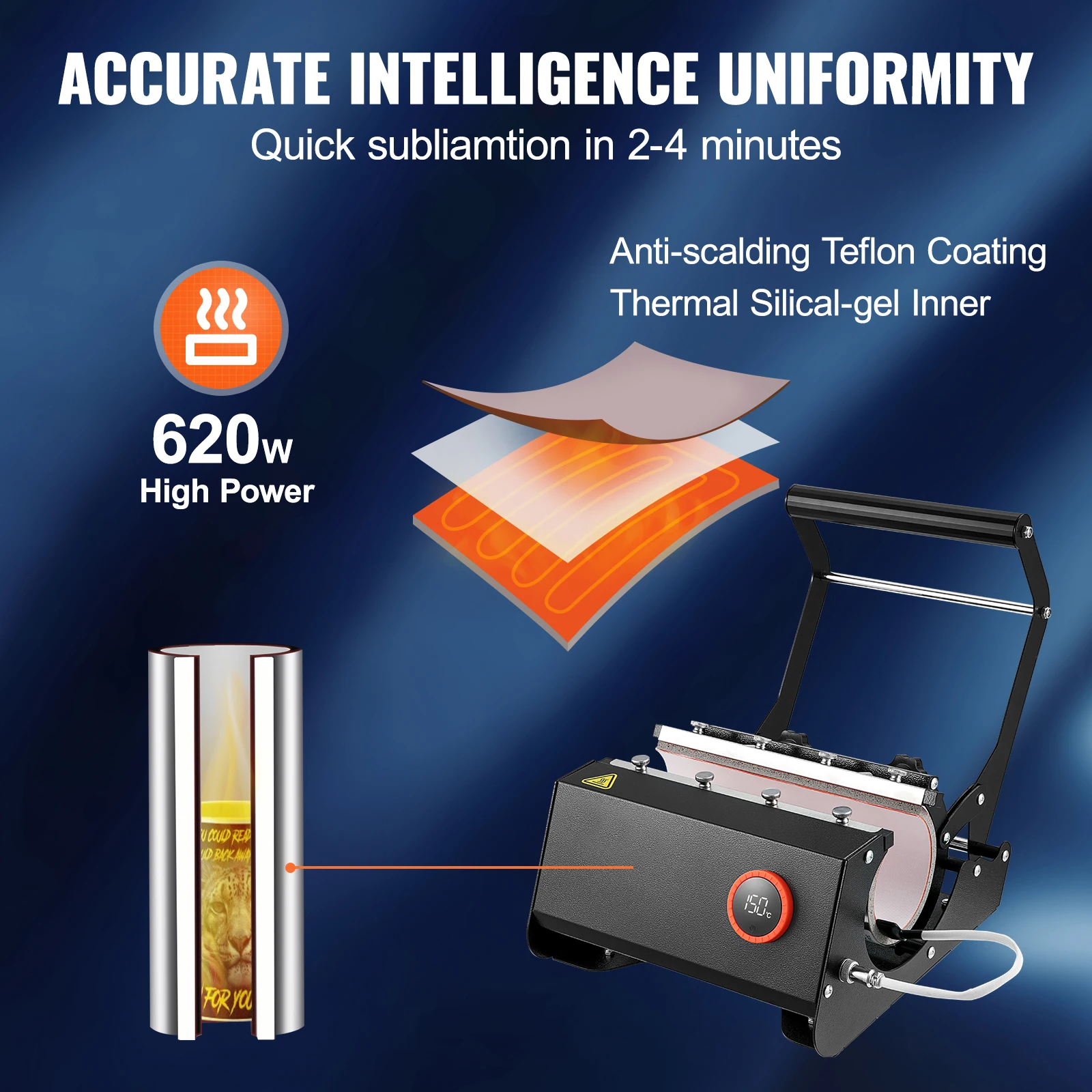 SucceBuy 11-15oz 30oz Mug Heat Press Mini Gift Ceramic Cup Presser Tumbler DIY Handheld Sublimation Blanks Auto Printing Machine 5