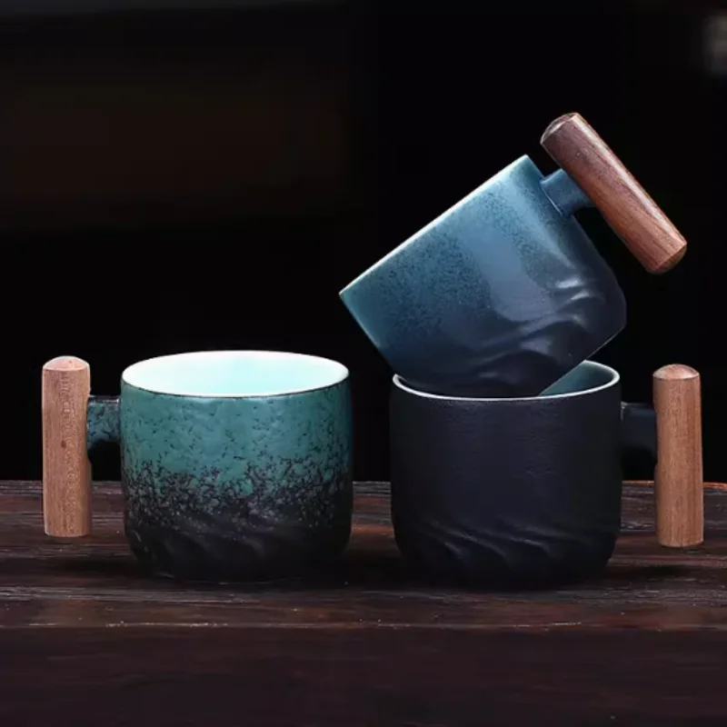Vintage Wooden Handle Mug 5