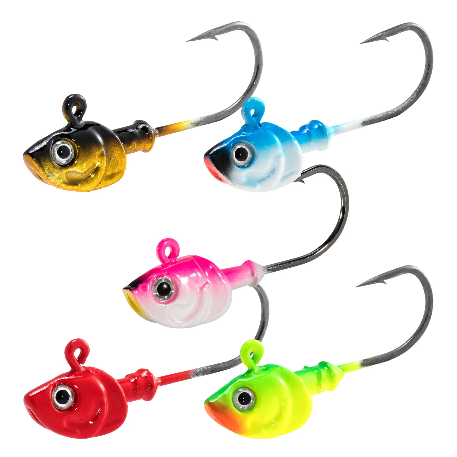 12pcsFishingJigHeadHookSaltwaterSoftLure10g56gLeadSwimbait