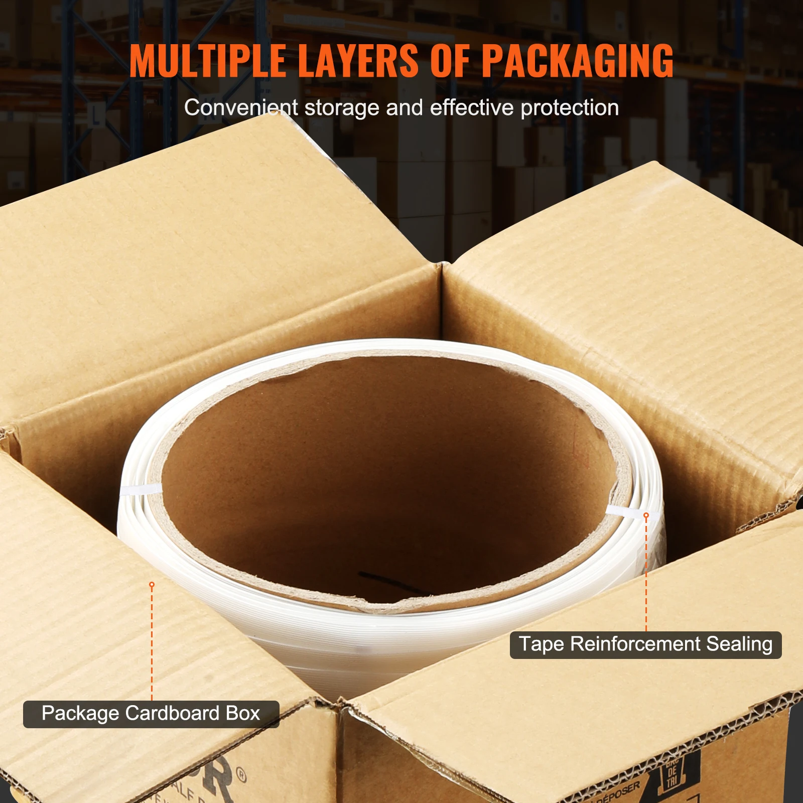 White Woven Cord Strapping Roll for Packaging and Bundling