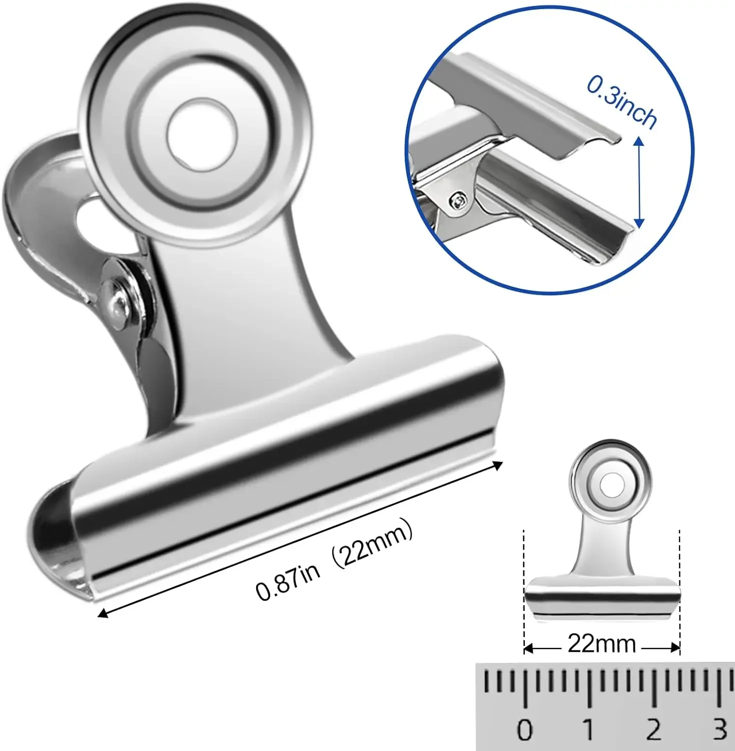 Mini Bulldog Clips 20pcs for Office binder clips