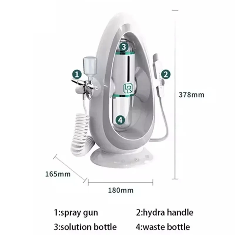 Peeling Beauty Device New Small Bubble Oxygen Injection Instrument Hydra Dermabrasion Aqua Facial Cleaning Suction Blackhead 4