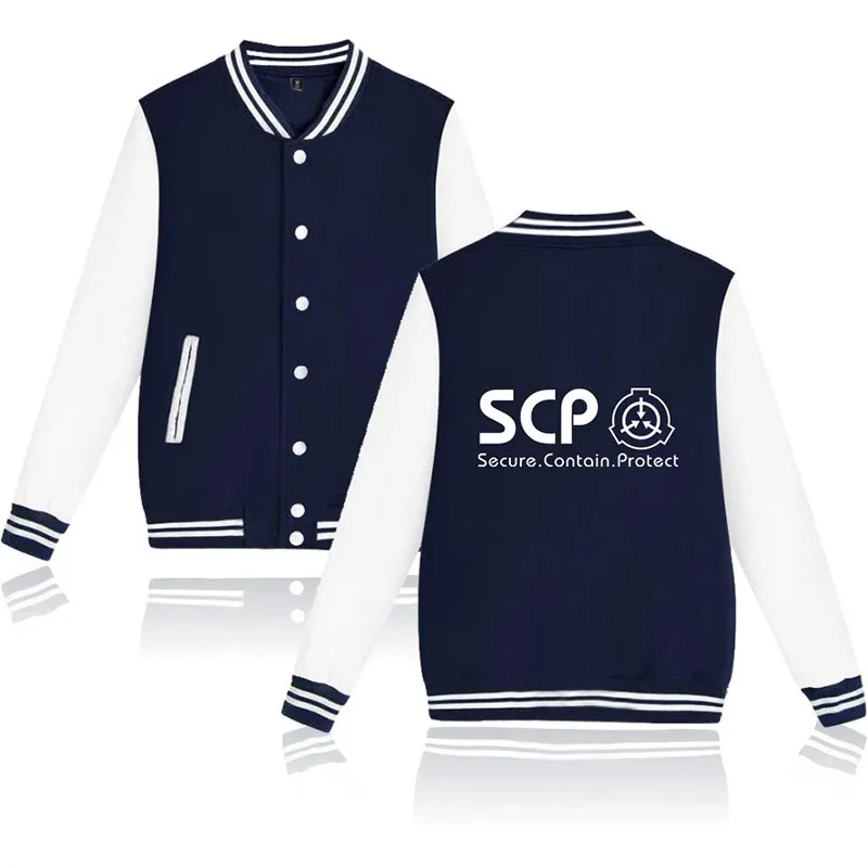 Spring autumn scp foundation fashion men's women baseball jacket hoodie casual coats long sleeve hoodies coats tops