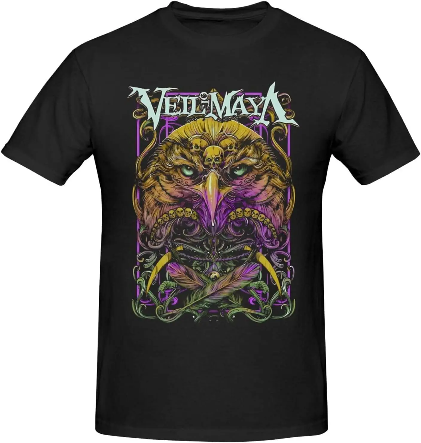Velo Band Of Maya Shirt T-Shirt Girocollo Da Uomo Versatile Top Manica Corta Nero