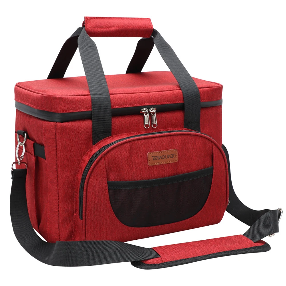 16/28L 40 Cans Cooler Handbag with Strap Picnic Bag Sac Isotherme Insulated Bag for Ice Beer Meal Container Lunch DENUONISS