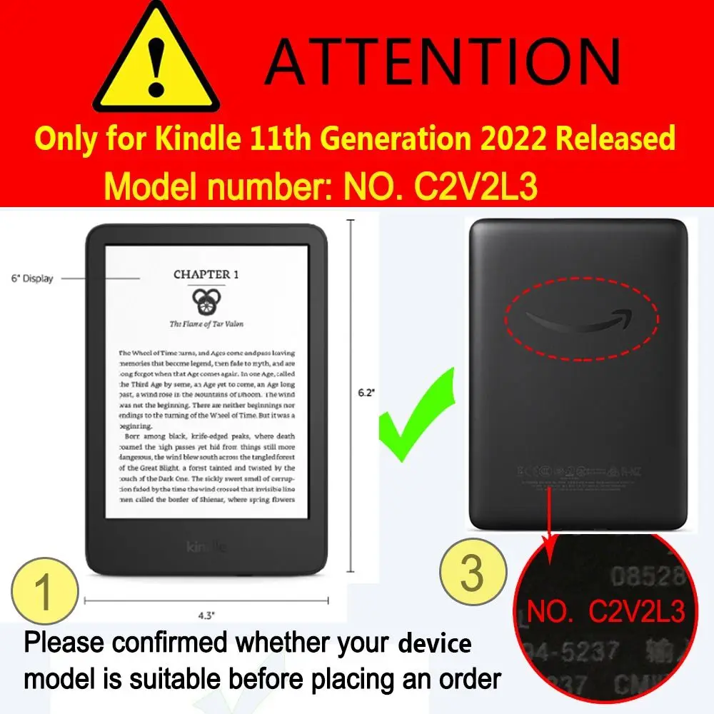 Funda magnética inteligente para Kindle de 6 pulgadas, cubierta colorida  para Kindle básico de 11. ª generación, 6 pulgadas, C2v2l3, totalmente  nueva, 2022 - AliExpress