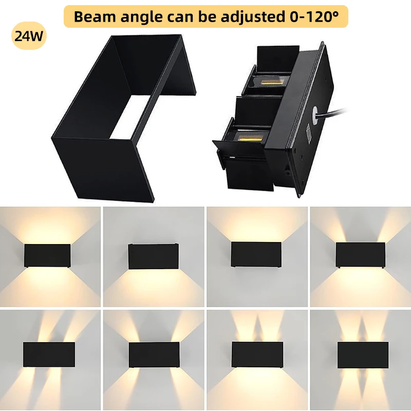 Wall Light LED Wall Lamp Up and Down LED Wall Lamp Waterproof IP65 Interior Wall Light For Living Room Bedroom Stair Corridor 24W Indoor Outdoor Lighting