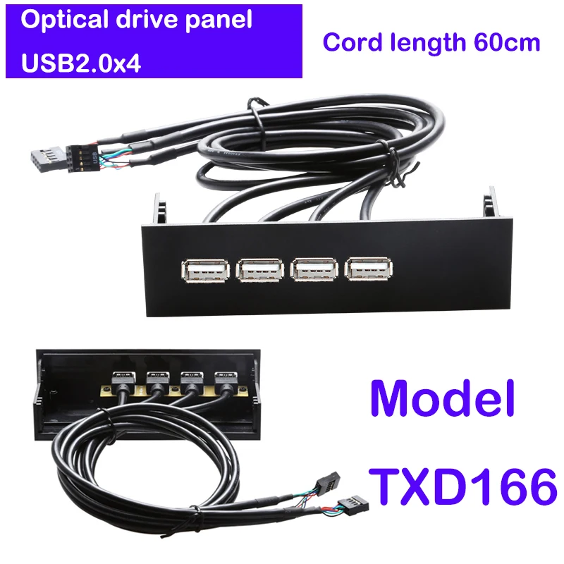 Óptica de Computador Painel Frontal 3.0 Usb 2.0 tipo c Hub 20 Pin Cabo Conector de Áudio Super Velocidade Plug And Play Adaptadores 5.25in Unidade - Imagem 4