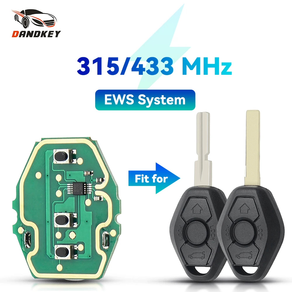 Replacement Remote Circuit Board For BMW 3 5 X series 7S E38 E39 E46 EWS System 3 Buttons Keyless Entry Key