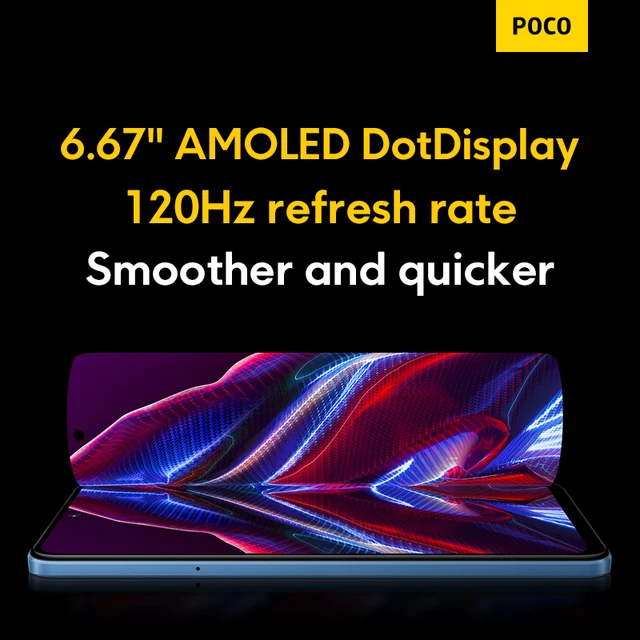 POCO X5-Téléphone portable 5G, version globale, 128 Go, 256 Go, 120Hz, AMOLED DotDisplay, Snapdragon 695, NDavid, 33W, charge rapide, appareil photo 48MP 2