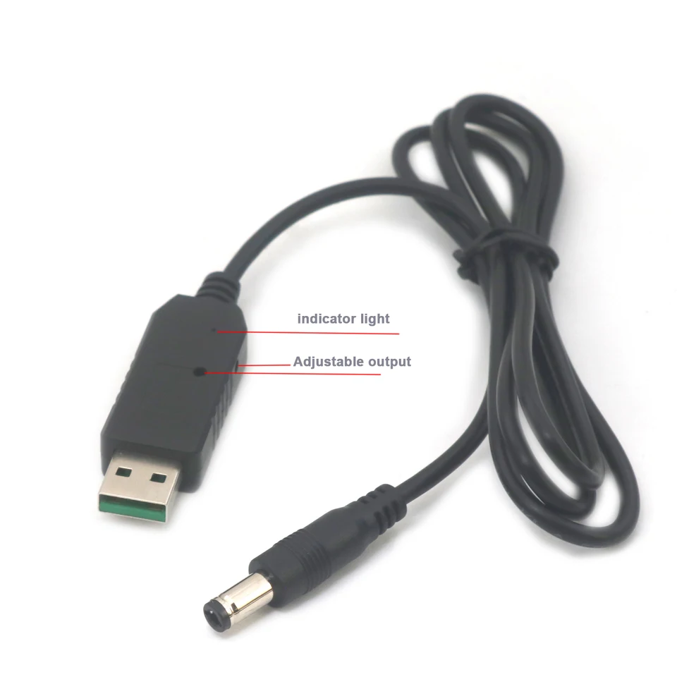 Cavo Convertitore Step-Up USB A DC 5V A 9V/12V Con Display Digitale – Alimenta Router E Modem Da Power Bank – Connettore 5.5x2.1 Mm - 2
