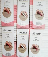 16/20/22Tips Semi-Cured Gel Nail Patch Adhesive Sliders Long Lasting Full Gel Nail Stickers DIY Manicure Harden In UV Lamp Need 1