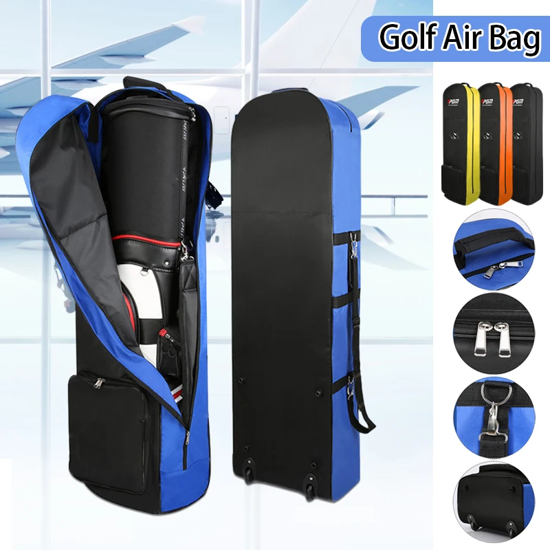 golf-air-bag-foldable-rain-cover-club-dustproof-holiday-sports-practice-aircraft-storage-pole-bag-with-wheels-strap-travel-case