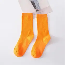Vibrant Dance Sports Socks for Women - Breathable Cotton in Stunning Solid Colors (Bright Orange)