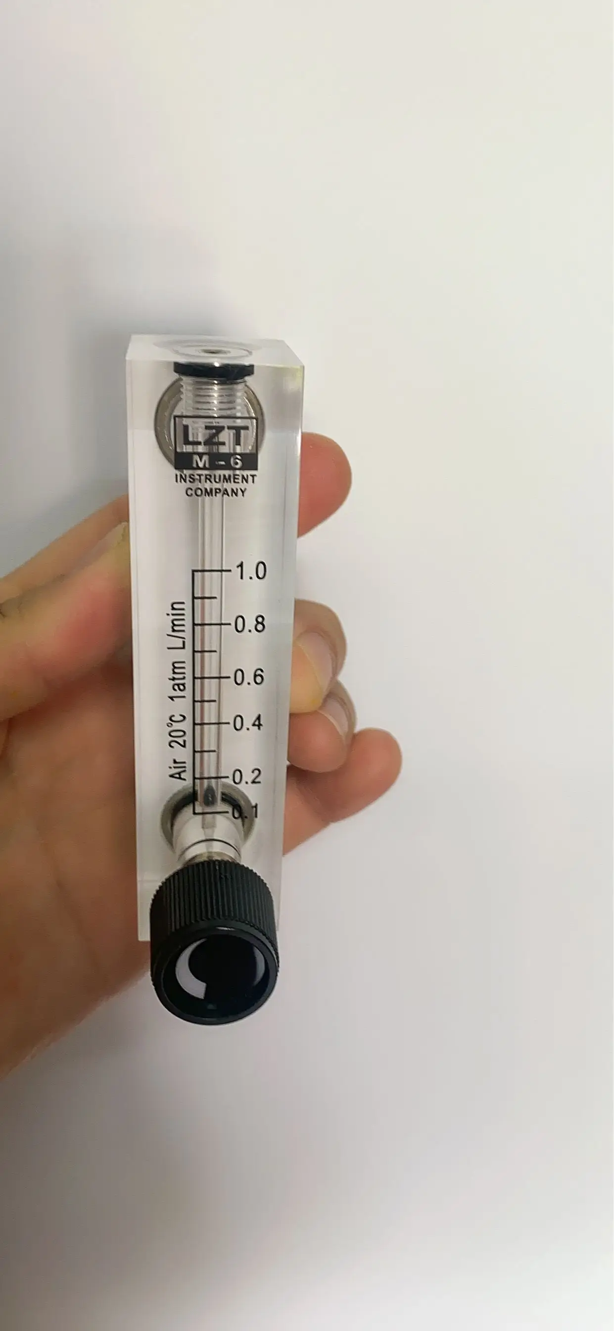 Flow Meter LZT-6T PMMA Gas Air Flowmeter 1/4" ZG Female Square Panel Type Rotameter