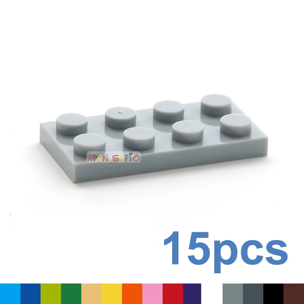 15 stücke DIY Blöcke Bausteine 2X4 Pädagogisches Assemblage Bau Spielzeug für Kinder Kompatibel Mit Marke