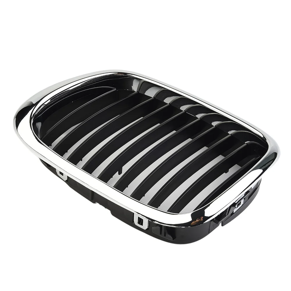 1pc Front Chrome Black Grille Grill For BMW 5 Series E39 1998-2003 Sedan520d/520i/523i/525d/525i/525td/528i/540i/540ip/M5 Estate car exterior accessories car grill mesh grille braces