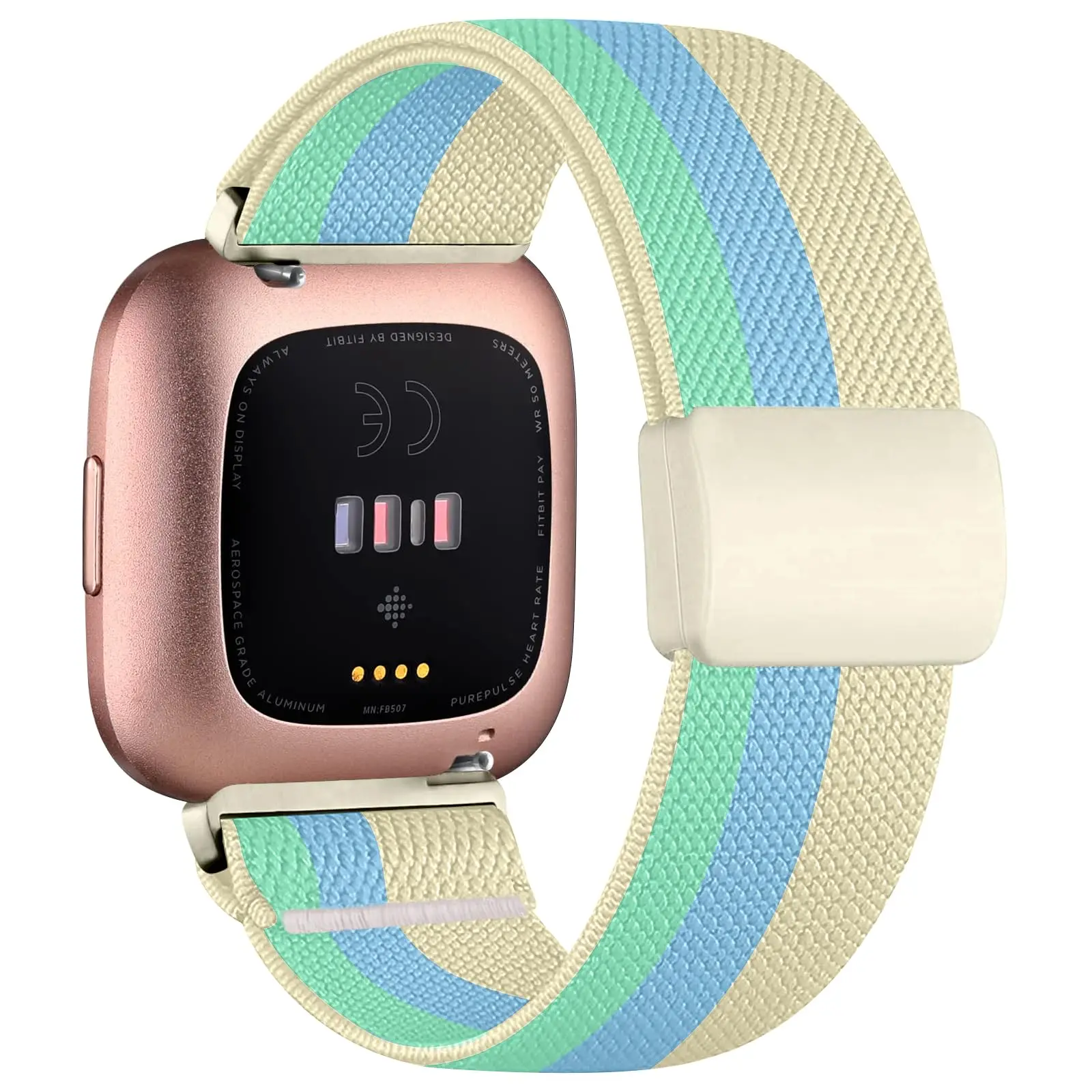 Gradient Color Woven Magnetic Buckle Band - Stretchy Sport Band