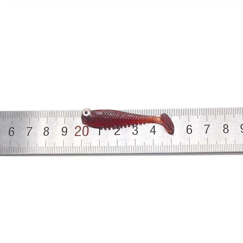 Soft Bait Fishing Lure 50mm/1.2g Luminous Smell Jig Hook Clam Worm