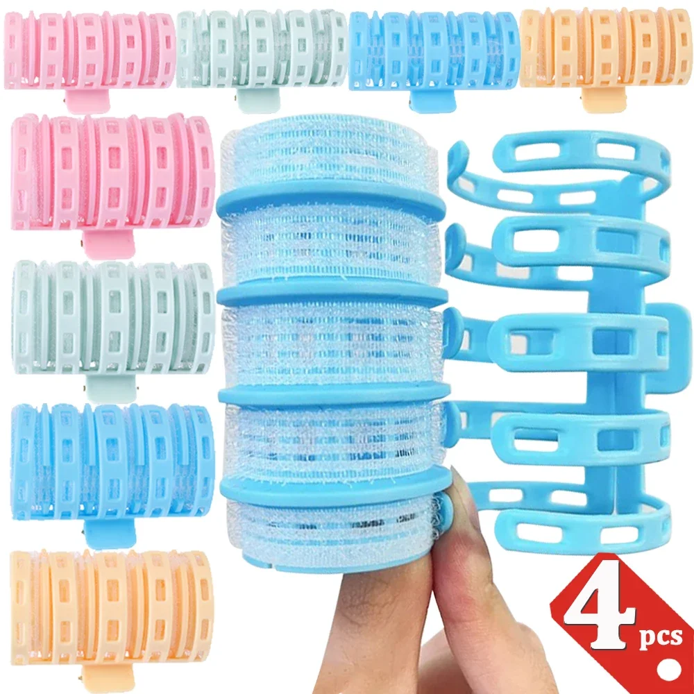 Random Color Self-adhesive Bangs Curlers Lazy Spiral Hair Bangs Roll Curler Plastic No Heat Air DIY Hair Curling Styling Tools