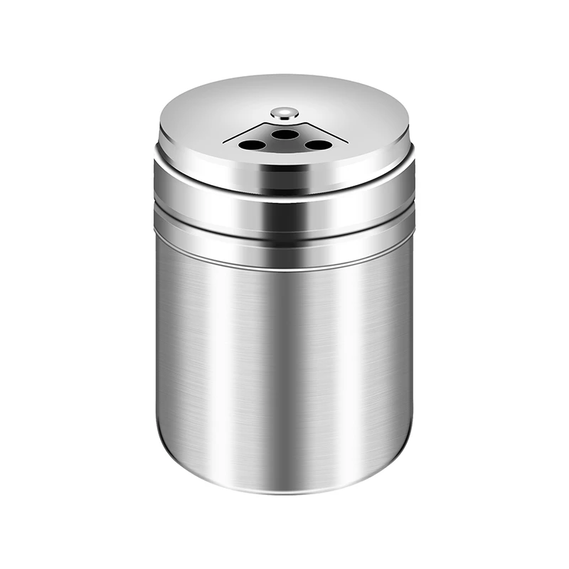Salt Pepper Shaker Stainless Steel Condiment Dispenser for Hiking Camping