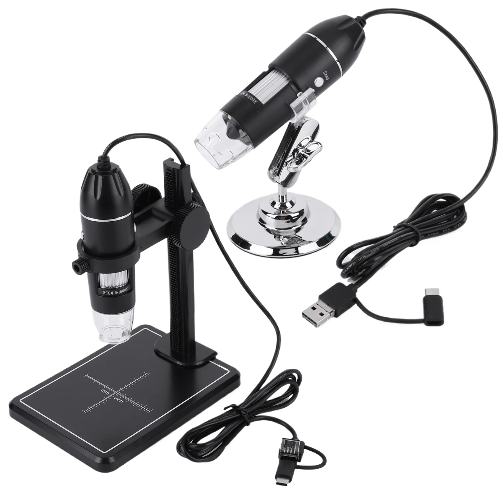 1600X 1000X 500X Digital Microscope Camera Type C USB Portable Electronic Microscope For Soldering Magnifier Cell Phone Repairs