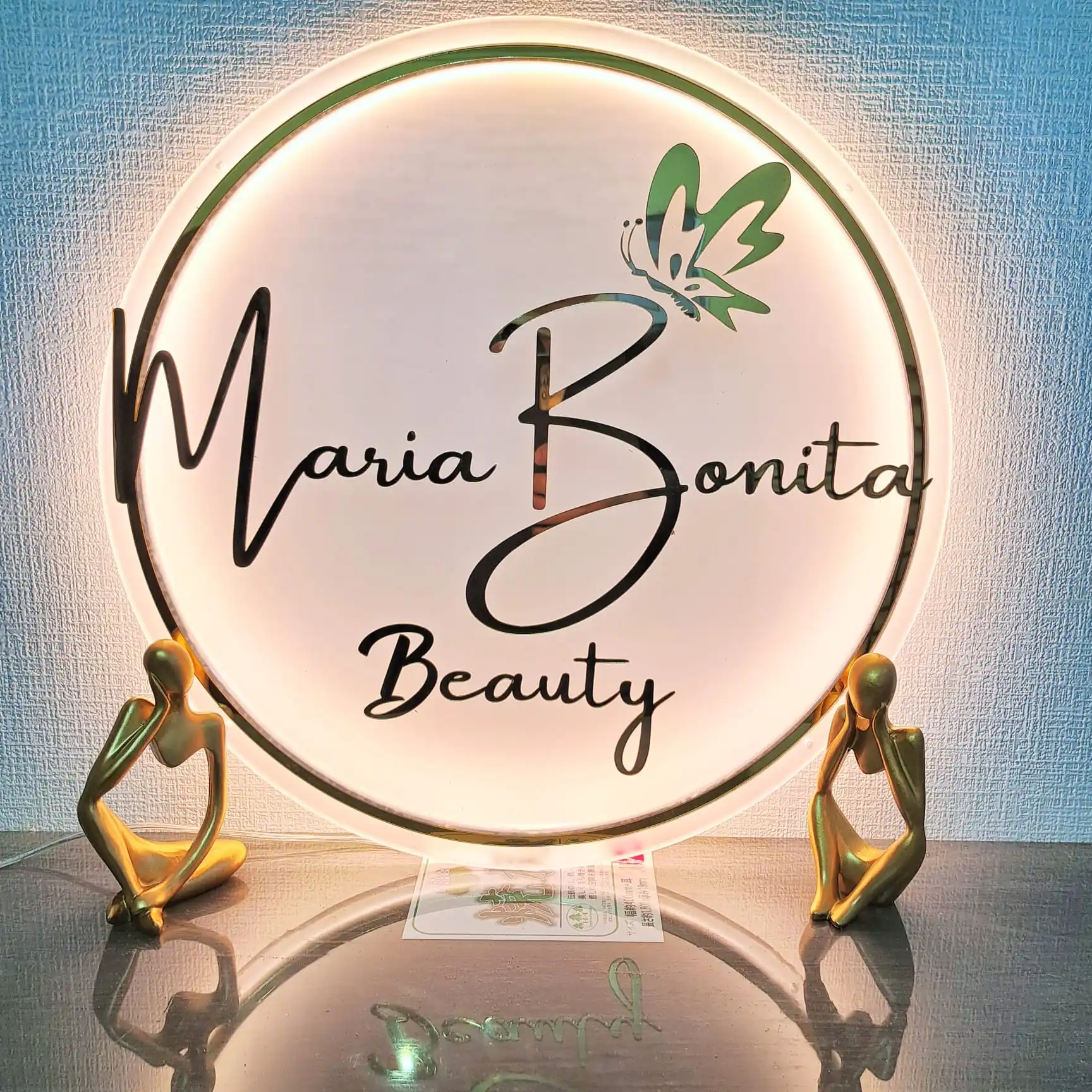 

Personalized Neon Lights Beauty Shop Name Logo Custom 3D Acrylic Name Sign Party Decor