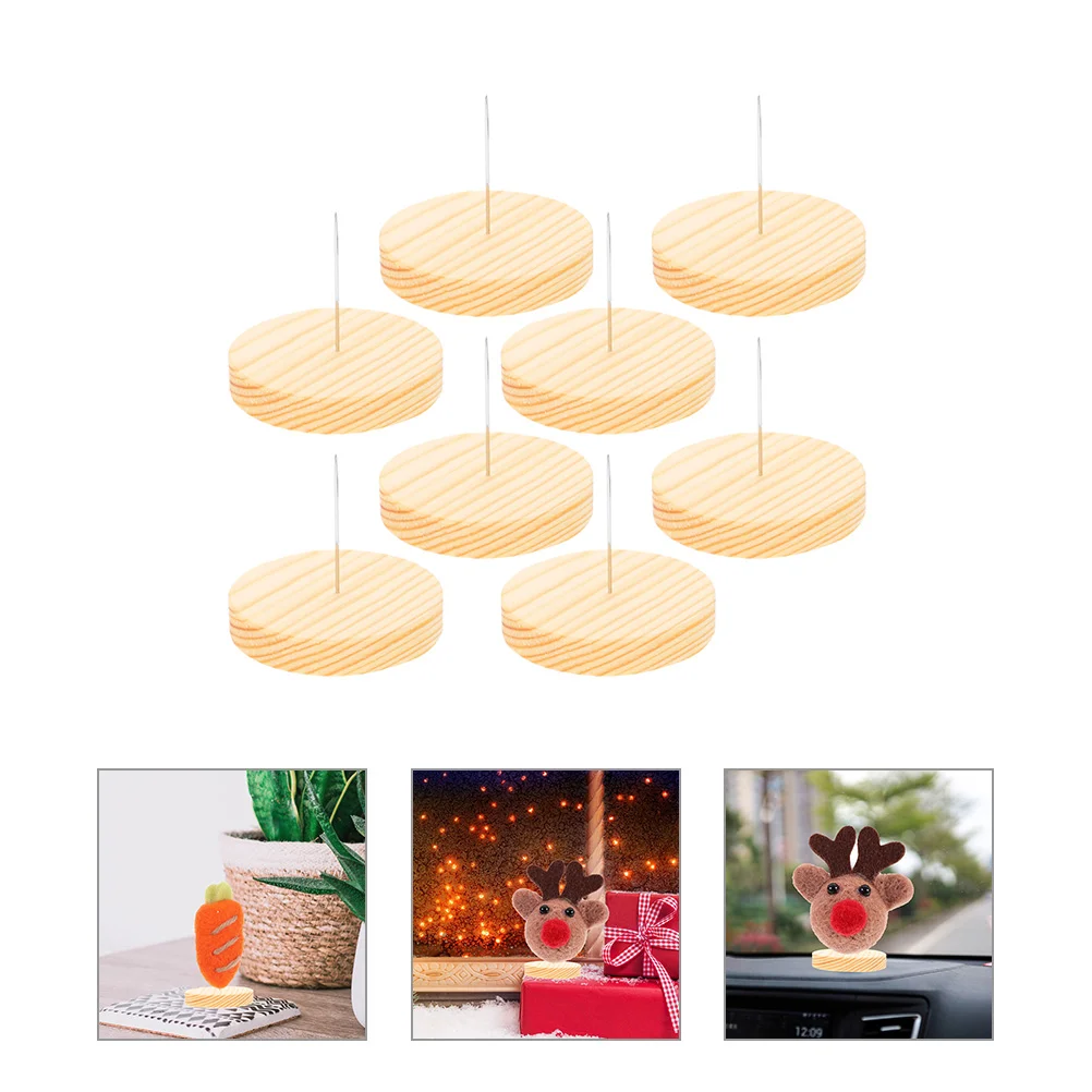 

Crochet Doll Stand 8Pcs Steel Needle Doll Holder Felt Doll Display Wooden Action Figure Base Storage Action Figures