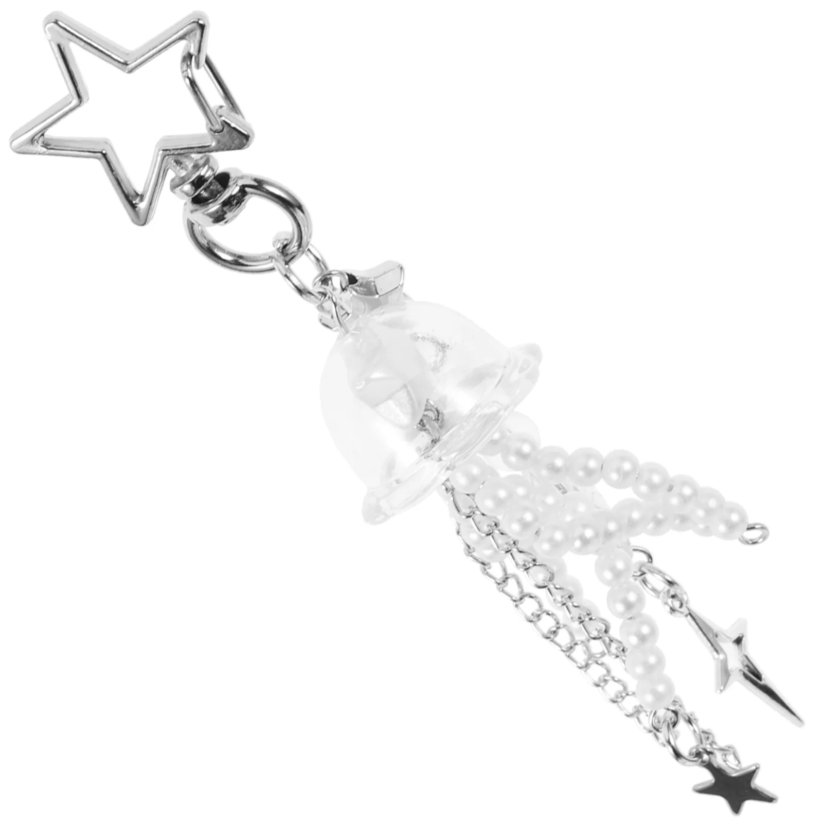 

Cute Keychain Jellyfish Star Wallet Backpack Charm for Girl Plastic Bag Decorate