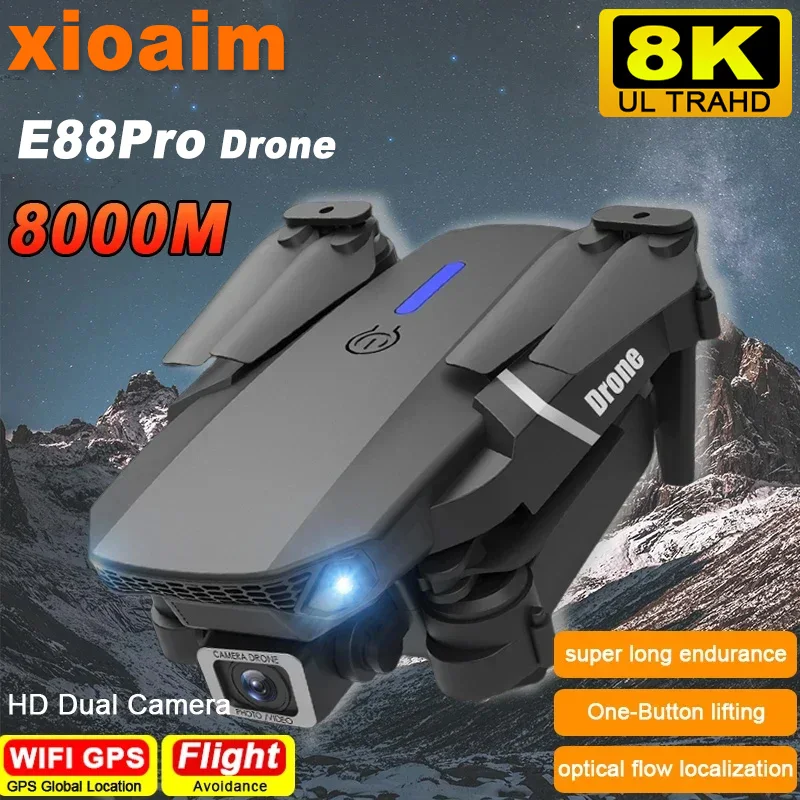 Per Xiaomi E88 Pro Drone 8K Dual Camera Hd Fotografia Aerea Aereo Gimbal A Tre Assi Automatico Cruise Folding Drone Toys