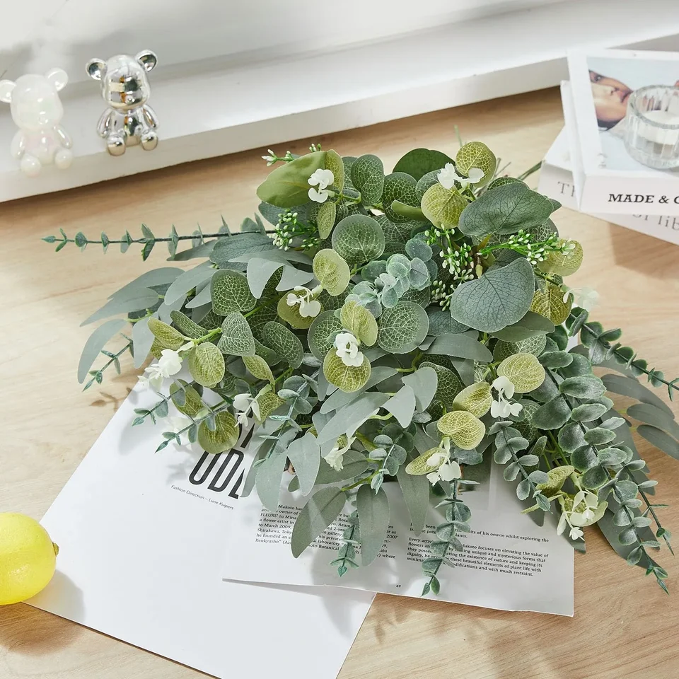 Künstliche Eukalyptusblätter 60 Stück - Realistische Deko Für Hochzeit, Vasen & Blumengestecke