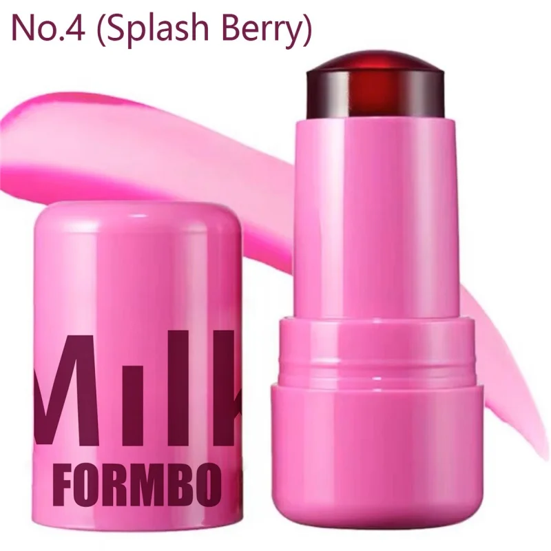 Blush Stick Facial Blusher 3-in-1 Milk Jelly Tint Facial Blusher Wand Pocket Blush Stick Silky Brighten Facial Cheek Water Jelly Tint Sheer Lip Cheek Stain