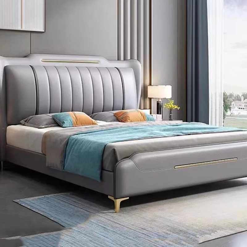 Single Hotel Beds Double Bedroom Queen Wooden Frame Beauty Floor Upholstered Modern Literas Multifuncional Living Room Furniture