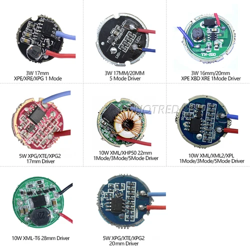 LED 손전등 드라이버 정전류 드라이버, CREE 3W 5W 10W XPE XML2 T6 전원 공급 장치용 DIY, 12V, DC1.2 V, 3.6V, 4.2V 2